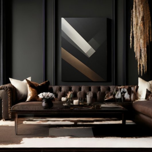 Minimalistische abstrakte geometrische diagonale B Leinwanddruck