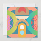 Minimalistische Abstrakte geometrische Formen Dankeskarte (Vorderseite)