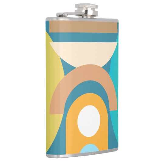 Minimalistische Abstrakte geometrische Formen Flachmann (Rechts)