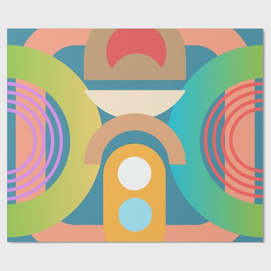 Minimalistische Abstrakte geometrische Formen Geschenkpapier (Flach)