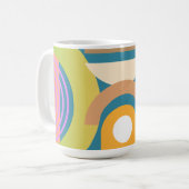 Minimalistische Abstrakte geometrische Formen Kaffeetasse (Vorderseite Links)