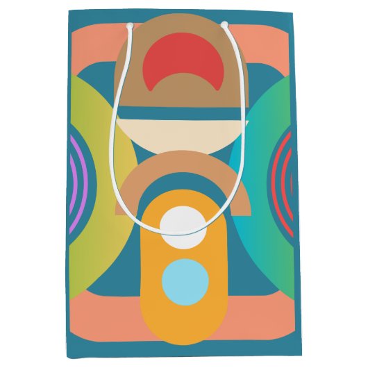 Minimalistische Abstrakte geometrische Formen Mittlere Geschenktüte (Vorderseite)