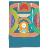 Minimalistische Abstrakte geometrische Formen Mittlere Geschenktüte (Rückseite)