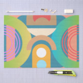 Minimalistische Abstrakte geometrische Formen Seidenpapier (Handwerk)