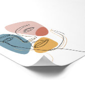 Minimalistische Abstrakte Gesichtspassage Eine Lin Poster (Ecke)