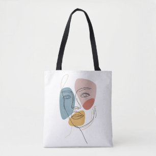 Minimalistische Abstrakte Gesichtspassage Eine Lin Tasche