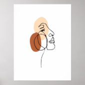 Minimalistische Abstrakte Gesichtspassage Portrait Poster (Vorne)