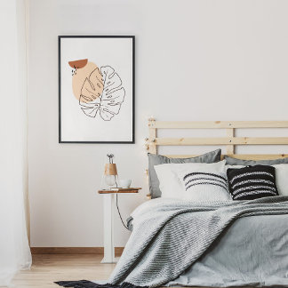 Minimalistische Abstrakte Gesichtspassage Portrait Poster