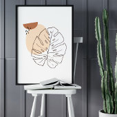 Minimalistische Abstrakte Gesichtspassage Portrait Poster