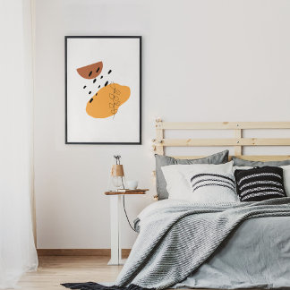 Minimalistische Abstrakte Gesichtspassage Portrait Poster