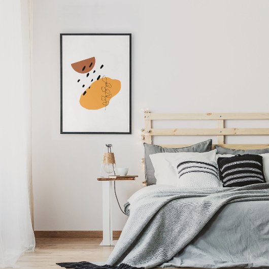 Minimalistische Abstrakte Gesichtspassage Portrait Poster