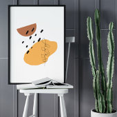 Minimalistische Abstrakte Gesichtspassage Portrait Poster