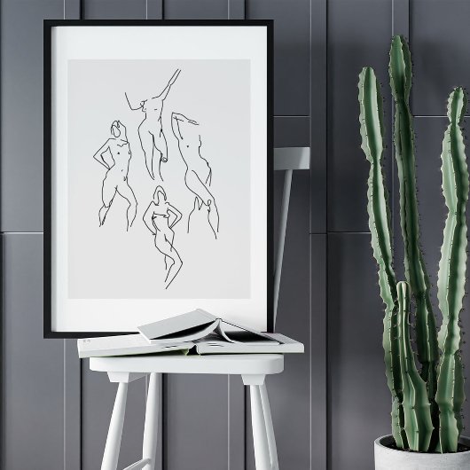 Minimalistische Abstrakte Gesichtspassage Portrait Poster