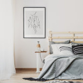 Minimalistische Abstrakte Gesichtspassage Portrait Poster