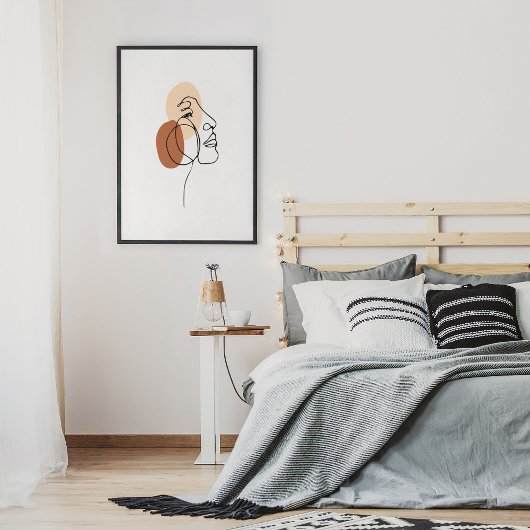 Minimalistische Abstrakte Gesichtspassage Portrait Poster