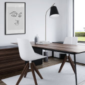 Minimalistische Abstrakte Gesichtspassage Portrait Poster