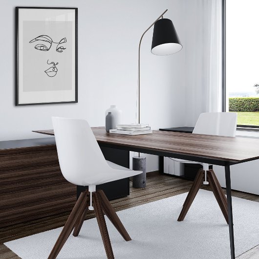 Minimalistische Abstrakte Gesichtspassage Portrait Poster