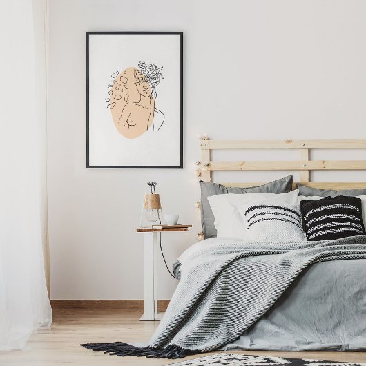 Minimalistische Abstrakte Gesichtspassage Portrait Poster