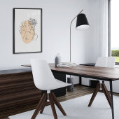 Minimalistische Abstrakte Gesichtspassage Portrait Poster