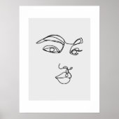 Minimalistische Abstrakte Gesichtspassage Portrait Poster (Vorne)