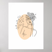 Minimalistische Abstrakte Gesichtspassage Portrait Poster (Vorne)