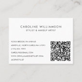 Minimalistische Abstrakte Gesichtspassette Art QR Visitenkarte (Rückseite)