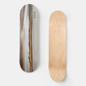 Minimalistische Abstrakte Goldene Landschaft Indiv Skateboard (Vorderseite)