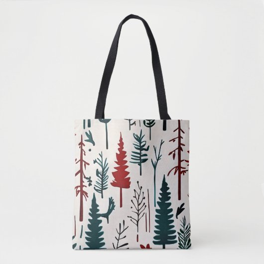Minimalistische abstrakte Herbstwaldszene Tasche (Vorderseite)