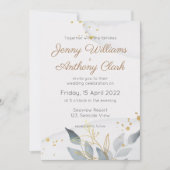 Minimalistische Abstrakte Hochzeitsfeier Einladung (Vorderseite)