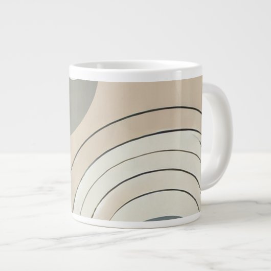 Minimalistische Abstrakte Jumbo-Tasse (Vorderseite Rechts)