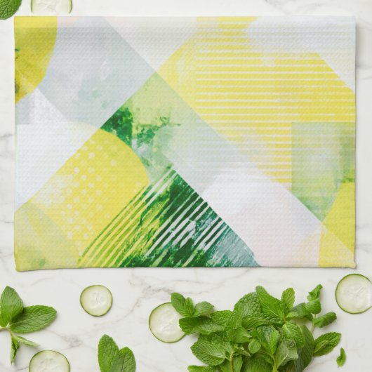 Minimalistische abstrakte Komposition Geschirrtuch (Gefaltet)