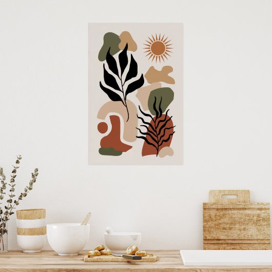 Minimalistische Abstrakte Kunst Moderne Vector Ill Poster (Küche)