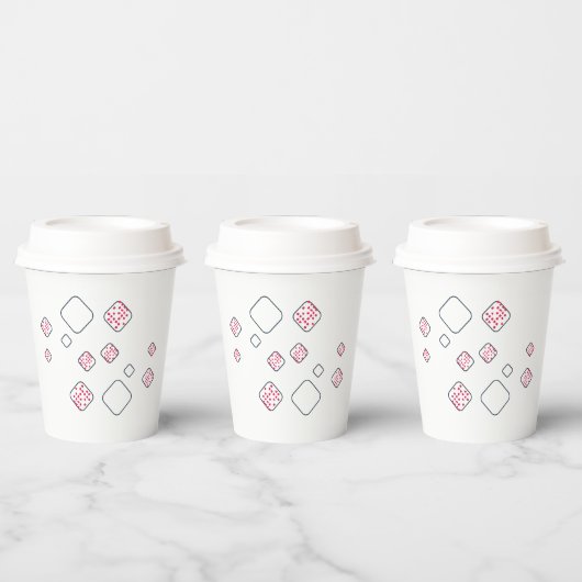 Minimalistische Abstrakte Kunstpapier-Cups Pappbecher (Multi)