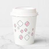 Minimalistische Abstrakte Kunstpapier-Cups Pappbecher (Vorderseite)
