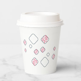 Minimalistische Abstrakte Kunstpapier-Cups Pappbecher