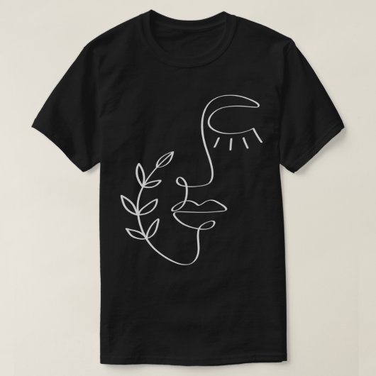 Minimalistische Abstrakte Linie Kunst, Dichtung un T-Shirt (Design vorne)