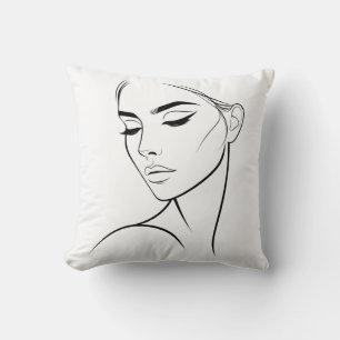 Minimalistische abstrakte Linien feminine ästhetis Kissen