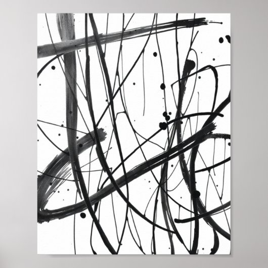 Minimalistische abstrakte Liniendrucke Poster (Vorne)