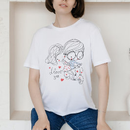Minimalistische Abstrakte Lucca Portrait Line Geze T-Shirt