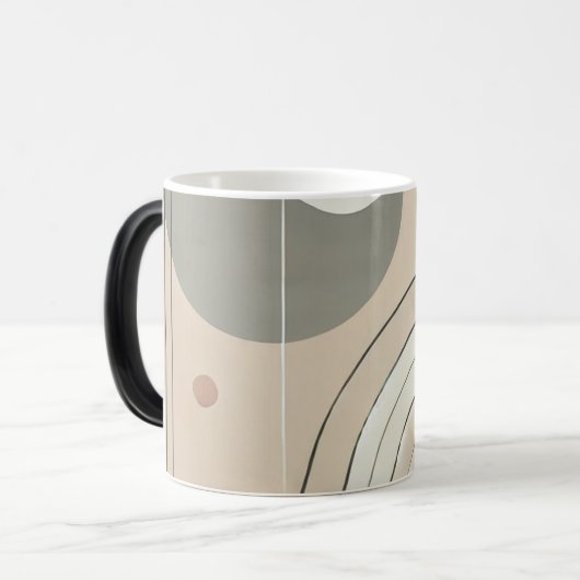 Minimalistische Abstrakte Morphing-Tasse Verwandlungstasse (Vorderseite Links)
