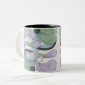 Minimalistische Abstrakte Muster-Tasse in weichen  Zweifarbige Tasse (Vorderseite Links)