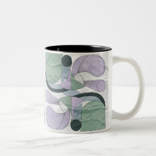 Minimalistische Abstrakte Muster-Tasse in weichen Zweifarbige Tasse