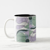 Minimalistische Abstrakte Muster-Tasse in weichen  Zweifarbige Tasse (Links)