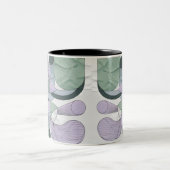 Minimalistische Abstrakte Muster-Tasse in weichen  Zweifarbige Tasse (Mittel)