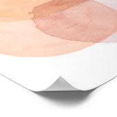 Minimalistische Abstrakte Pastagerichte Wasserfarb Poster (Ecke)