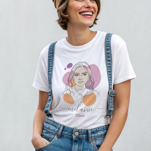 Minimalistische abstrakte Porträtkultur T-Shirt