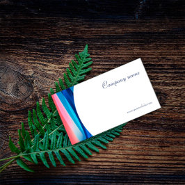 Minimalistische abstrakte QR-Code Blue Business Ca Visitenkarte