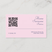 Minimalistische abstrakte QR-Code-Pastellkarte Visitenkarte (Rückseite)
