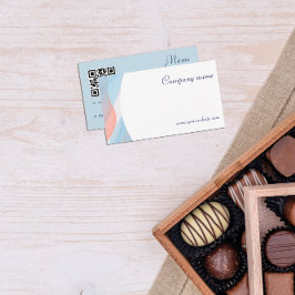 Minimalistische abstrakte QR-Code-Pastellkarte Visitenkarte