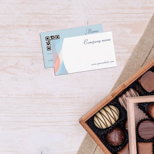 Minimalistische abstrakte QR-Code-Pastellkarte Visitenkarte